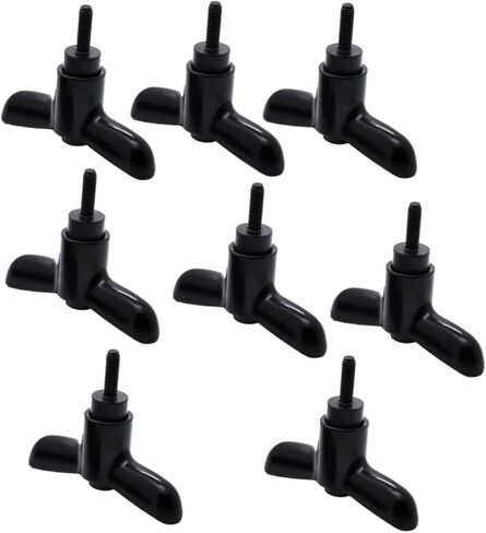 8 Pack T-Type Adjustable Handle, Carbon/Stainless Steel Adjustable Clamping Lever M4 M5 M6(M6*L12 Stainless Steel) in Saudi Arabia