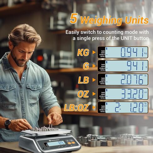 ميزان الطعام رطل وأونصة، قابل لإعادة الشحن، درجة تجارية، منصة من الفولاذ المقاوم للصدأ، لمتجر اللحوم، ديلي، سوق المنتجات (66 رطل) in Kuwait
