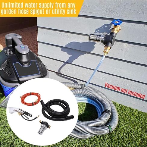 Zunate Extractor Hose Kit with Steam Injection & Water Extraction,Multifunctional Hand Tool for Upholstery, Carpet, Car Seat, Quick Connect Stainless Steel for Home Professional in Saudi Arabia