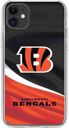 حافظة هاتف Skinit الشفافة متوافقة مع iPhone 11 - تصميم مرخص رسميًا من NFL Cincinnati Bengals in Saudi Arabia
