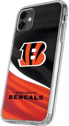 حافظة هاتف Skinit الشفافة متوافقة مع iPhone 11 - تصميم مرخص رسميًا من NFL Cincinnati Bengals in Saudi Arabia