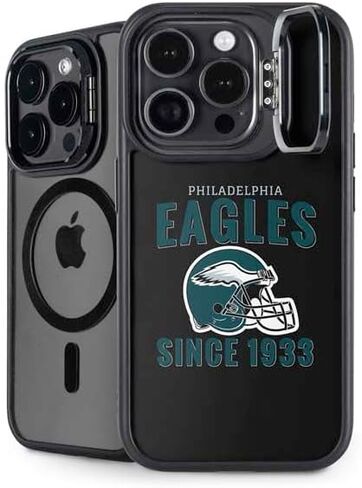 Skinit Kickstand Phone Case Compatible with iPhone 15 Pro - Officially Licensed NFL Philadelphia Eagles Helmet Design in Saudi Arabia