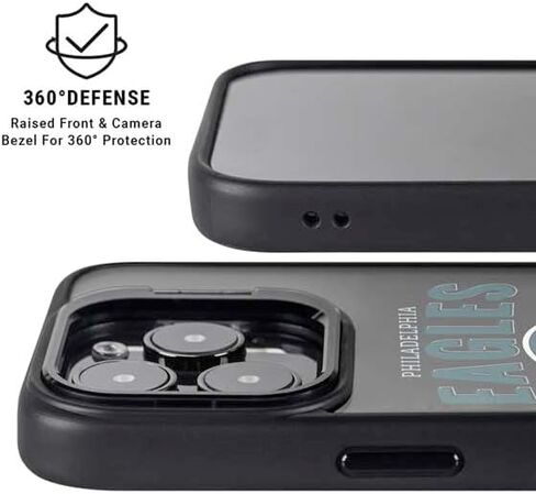 Skinit Kickstand Phone Case Compatible with iPhone 15 Pro - Officially Licensed NFL Philadelphia Eagles Helmet Design in Saudi Arabia