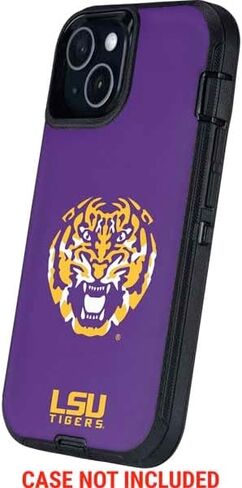 Skinit Decal Phone Skin Compatible with OtterBox Defender iPhone 13 - Officially Licensed LSU Purple Tiger Mascot Design in Saudi Arabia