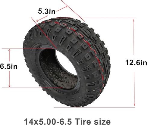 إطار سكوتر كهربائي 14 بوصة 14x5.0-6.5 دهون الطرق الوعرة، 130/70-6.5 إطار بديل مضاد للانزلاق على الطرق الوعرة مضاد للانزلاق للسكوتر الإلكتروني، ATV، Go Kart متوافق مع سكوتر Toursor in Saudi Arabia