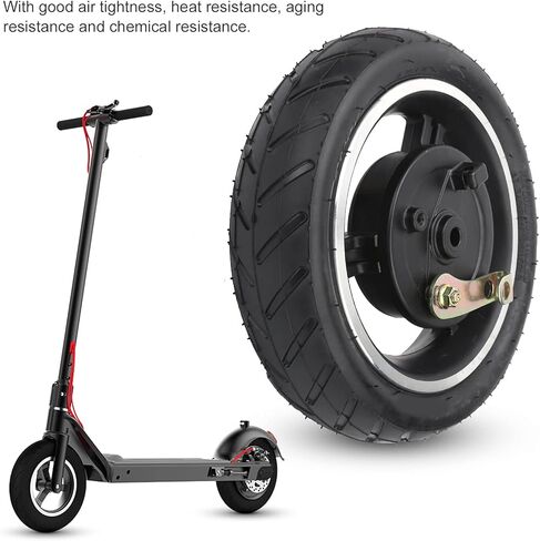 Electric Scooter Tire, Durable Drum Brake Rubber Aluminum Construction E-Scooter Wheel for Commuters Urban Riders Campus Travel in Kuwait