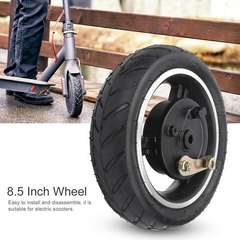 Electric Scooter Tire, Durable Drum Brake Rubber Aluminum Construction E-Scooter Wheel for Commuters Urban Riders Campus Travel in Kuwait