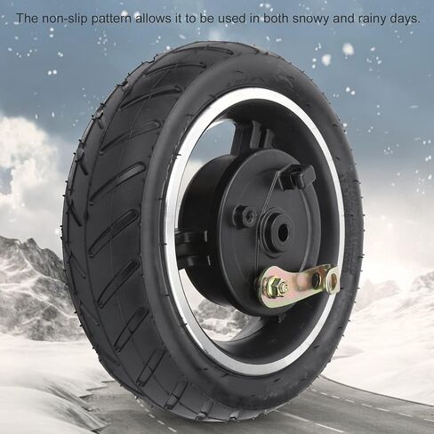 Electric Scooter Tire, Durable Drum Brake Rubber Aluminum Construction E-Scooter Wheel for Commuters Urban Riders Campus Travel in Kuwait
