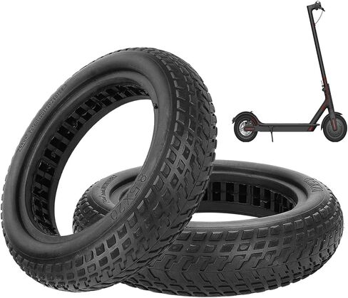 Electric Scooter Tires 8.5x2.0, 8.5 Inch Scooter Tire Solid for Smooth Ride, Scooter Rubber Explosion-Proof Front Or Rear Replacement Tubeless Solid Tire Compatible with Xiaomi M365 Scooter, 2 Pcs in Saudi Arabia