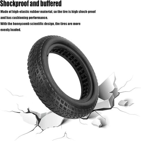 Electric Scooter Tires 8.5x2.0, 8.5 Inch Scooter Tire Solid for Smooth Ride, Scooter Rubber Explosion-Proof Front Or Rear Replacement Tubeless Solid Tire Compatible with Xiaomi M365 Scooter, 2 Pcs in Saudi Arabia