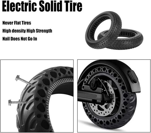 Electric Scooter Tires 8.5x2.0, 8.5 Inch Scooter Tire Solid for Smooth Ride, Scooter Rubber Explosion-Proof Front Or Rear Replacement Tubeless Solid Tire Compatible with Xiaomi M365 Scooter, 2 Pcs in Saudi Arabia