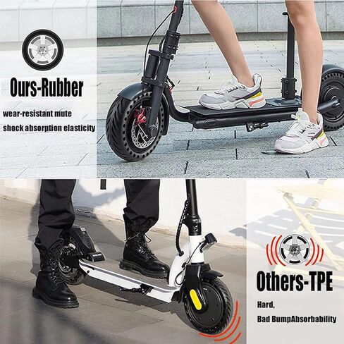 Electric Scooter Tires 8.5x2.0, 8.5 Inch Scooter Tire Solid for Smooth Ride, Scooter Rubber Explosion-Proof Front Or Rear Replacement Tubeless Solid Tire Compatible with Xiaomi M365 Scooter, 2 Pcs in Saudi Arabia