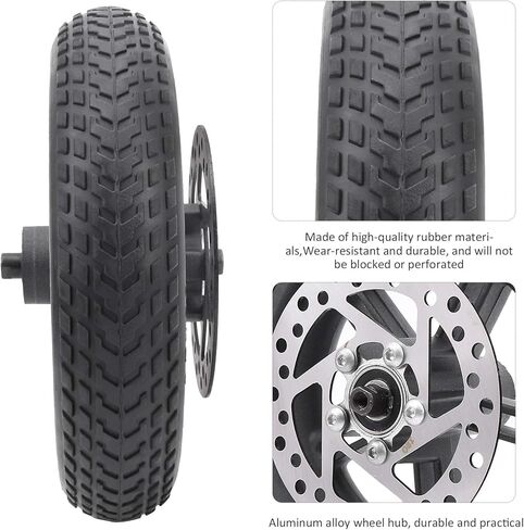 8.5 Inch Rear Wheel, Durable Hollow Tire Replacement Set with 120MM Disc Brake, Electric Scooter Wheel for Skateboard Enthusiasts and Commuters in Saudi Arabia