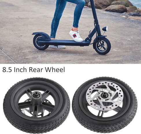 8.5 Inch Rear Wheel, Durable Hollow Tire Replacement Set with 120MM Disc Brake, Electric Scooter Wheel for Skateboard Enthusiasts and Commuters in Saudi Arabia
