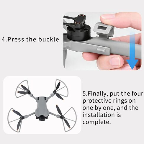 Mini 5 Pro Propeller Guards, 4Pcs Quick Release Propeller Blades Protector Anti-collision Paddle Bumper Rings for DJI Mini 5 Pro Drone Accessories in Saudi Arabia