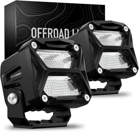 NOVSIGHT Led Pods - 2Pcs 80W 10800LM LED Cube Pod Lights Spot Led Off Road Lights - Super Bright Driving Fog Boat Lights Led Work Light Bar for Trucks Pickup Golf Cart SUV ATV UTV in Kuwait