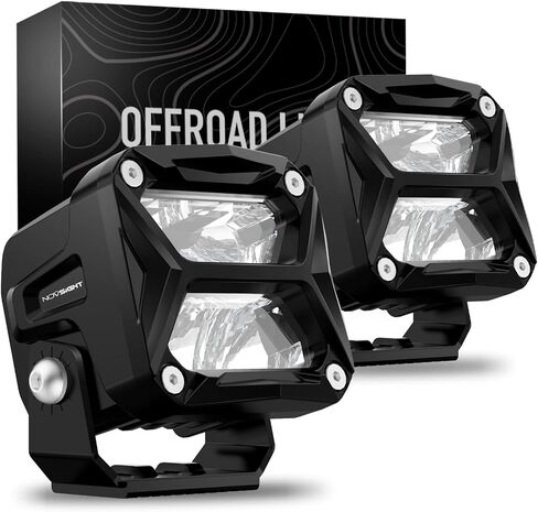 NOVSIGHT Led Pods - 2Pcs 80W 10800LM LED Cube Pod Lights Spot Led Off Road Lights - Super Bright Driving Fog Boat Lights Led Work Light Bar for Trucks Pickup Golf Cart SUV ATV UTV in Kuwait