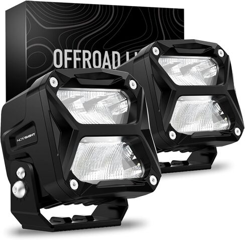 NOVSIGHT Led Pods - 2Pcs 80W 10800LM LED Cube Pod Lights Spot Led Off Road Lights - Super Bright Driving Fog Boat Lights Led Work Light Bar for Trucks Pickup Golf Cart SUV ATV UTV in Kuwait