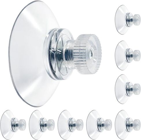 Biaungdo 6 Pack 32mm Suction Cups with Screws Nut, Clear PVC Sucker Pads Holder, Plastic Strong Sucker Suction Cup Holder for Window, Bathroom Wall, Car Shade, Home Decoration in Saudi Arabia