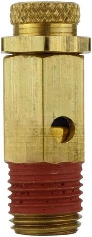 NC25-001 صمام منبثق قابل للتعديل لضاغط الهواء - لأدوات الهواء وقطع غيار ضواغط الهواء - صمام تخفيف ضغط الضاغط - 25-50 رطل لكل بوصة مربعة 1/4 بوصة ارتفاع MNPT 1-5/8 بوصة الوزن 1.5 أونصة من النحاس الصلب in Kuwait