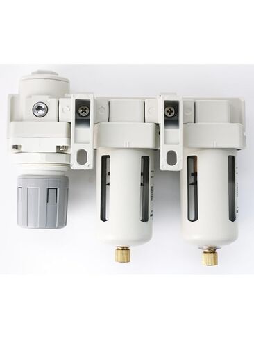 3/8" NPT Air Compressor Filter Regulator Combo with Semi-Auto Drain, Double 5 Micron Brass Elements, 3/8" Air Drying System, Compressed Air Water Separator, 70 SCFM, 0-145 PSI in Kuwait