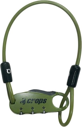 CROPS UNI-Q Bike Lock, Helmet Lock, 1 ft Cable, Black – Resettable 3-Digit Combination, Compact & Lightweight, for Bicycle/Motorcycle Helmets in Saudi Arabia