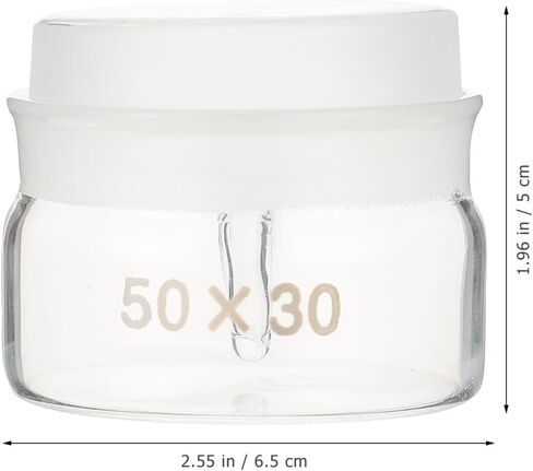 CALLARON 2pcs Glass Weighing Bottles with Lid Low Form Borosilicate Glass Sampling Jar Set 50x30mm Laboratory Weighing Holder for Chemical Experiments in Saudi Arabia