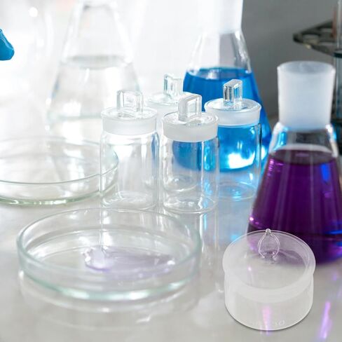 2pcs Glass Weighing Bottles with Lids 50x30mm Borosilicate Sampling Weighing Jar for Chemistry Experiment in Saudi Arabia