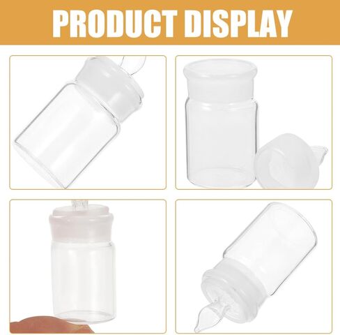 Glass Weighing Bottle Laboratory Sample Storage Jar 30x50mm Chemistry Glassware for Experiments and Lab Use in Saudi Arabia