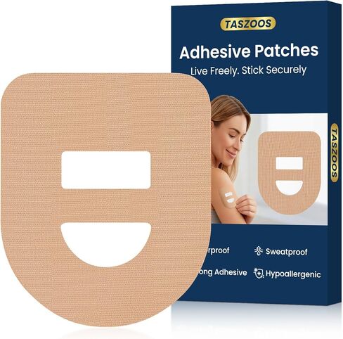 رقعات لاصقة لـ Omnipod 5، رقعات مقاومة للماء والعرق مع حزام متوسط ​​قابل للتمدد، ظهر مقسم لسهولة الاستخدام، 30 قطعة من الرقع العارية in Saudi Arabia
