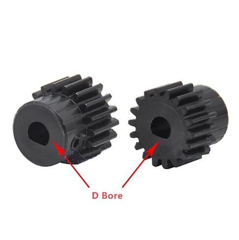 Steel Heavy Duty Motor Pinion Gear 1Modulus Spur Gear 18 Teeth Metal Motor Pinion Convex Rack D-Type Bore Transmission(5x4.5mm) in Saudi Arabia