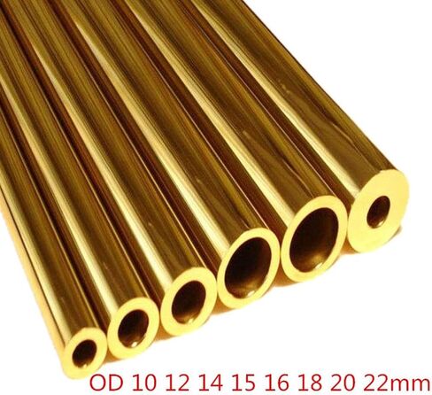 Brass Tube 2pcs Length 250mm Brass Tube, Capillary Cutting Tool Rivet Mosaic Pin Outside Diameter 10 12 14 15 16 18 20 22mm(OD 10mm ID 5mm) in Saudi Arabia