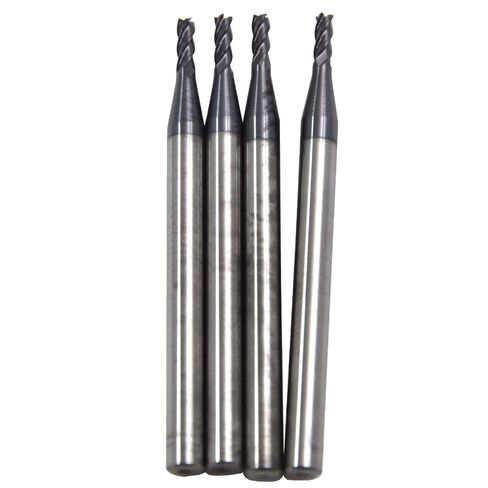 Micro Flat Sqaure End Mill Cutter;Coated;2 Flute;Solid Tungsten Carbide CNC Router Bit (0.3mm Blade Dia+2mm Flute Length+4mm Shank Dia) in Saudi Arabia