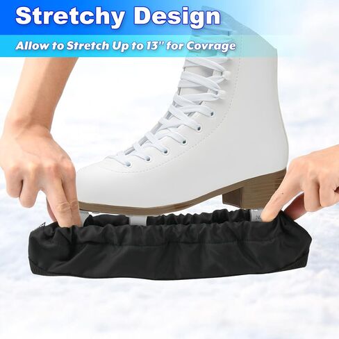 1 Pair Ice Skate Blade Covers with Wipe Towel, Ice Skating Guards Hockey Stick Blade Protector with Cut-Resistance Bottom, Skate Blade Covers for Figure Skates, Ice Skates, Hockey Skates in Kuwait