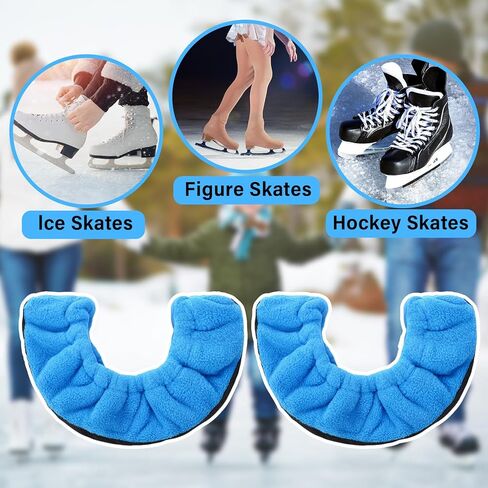 Soulchen 8 Pcs Ice Skate Blade Covers Bulk Skate Figure Guards Hockey Protector Skating Winter Ice Skates Covers for Adult Men Women in Saudi Arabia