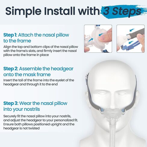 نظام إطار P10 بديل لـ ResMed AirFit P10، يتضمن غطاء رأس قابل للتعديل، مجموعة إطار أنبوبي لوسادة الأنف P10، ملائمة للتشمس ومقاومة للتسرب مع الإصدار الجديد من تقنية CPAP - بدون وسادة أنف in Kuwait