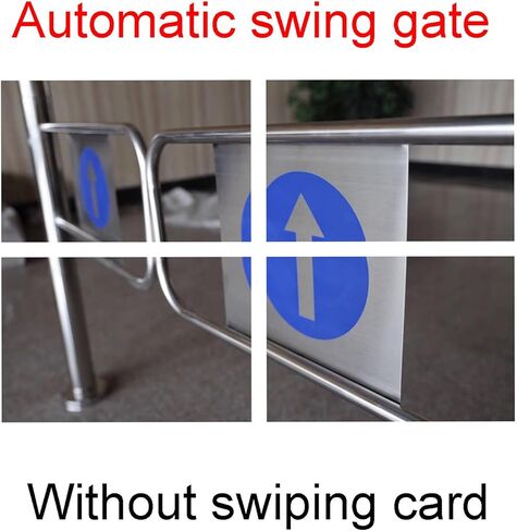 Durable Stainless Steel Safety Gate for Supermarkets & Libraries, 90x97cm Left Swing Pedestrian Door, Secure Access Control for Driveways & Stores in Saudi Arabia