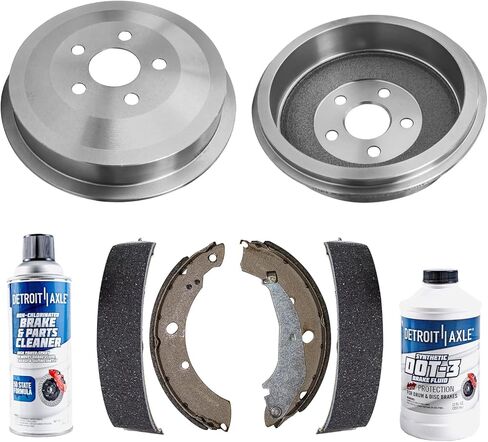 Detroit Axle-مجموعة الفرامل الخلفية لـ 04-09 Chrysler PT Cruiser ، شبه معادن أحذية الفرامل براميل 2004 2005 2006 2007 2009 2009 in Kuwait