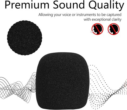 Musiin Microphone Foam Windscreen compatible with BONAOK Q36,Q37,Q78,D10 wireless microphone cover in Saudi Arabia