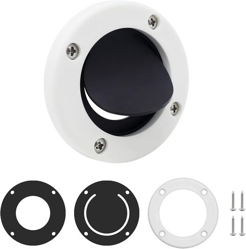 Boat Scuppers 2 Pack, Boat Self-Bailing Cockpit Mounted Scupper Valve Kit, Includes 2-7/8 inch Rubber Flapper Valve, Gasket, Retainer Ring and Screws, Suitable for Yachts, Fishing Boats, RVs in Saudi Arabia