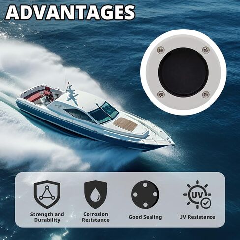 Boat Scuppers 2 Pack, Boat Self-Bailing Cockpit Mounted Scupper Valve Kit, Includes 2-7/8 inch Rubber Flapper Valve, Gasket, Retainer Ring and Screws, Suitable for Yachts, Fishing Boats, RVs in Saudi Arabia