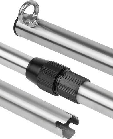 BLUEWING 2-Pack Upgraded Sunshade Support Pole for Fishing Boats Stainless Steel Heavy Duty Boat Shade Canopy Pole, Adjustable Length up to 6.21ft in Saudi Arabia