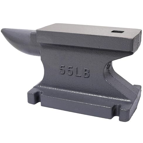 55LB Cast Iron Anvil Square Horn Design Heavy Duty Stable Base for Professional Blacksmithing and Metalworking Gray Finish in Saudi Arabia