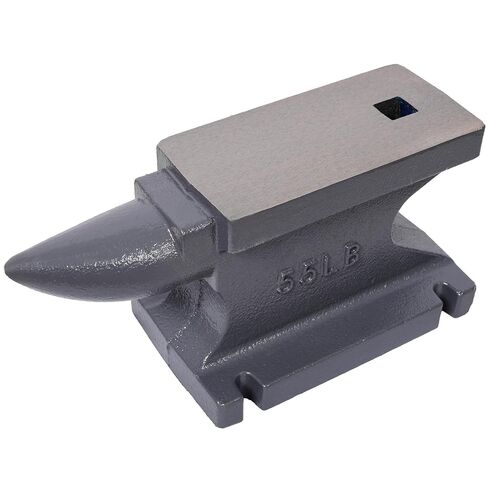 55LB Cast Iron Anvil Square Horn Design Heavy Duty Stable Base for Professional Blacksmithing and Metalworking Gray Finish in Saudi Arabia