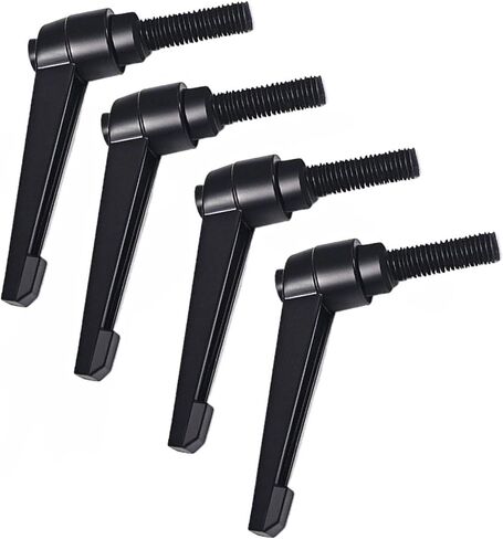 4Pcs M4/M5/M6/M8/M10/M12/M16 Adjustable Knobs Handle Male Thread Push Button Ratchet for Lathe Machinery, Black(M10*50) in Saudi Arabia