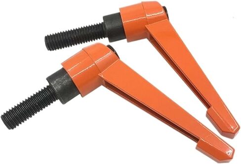 2Pcs M5/M6/M8/M10/M12 Adjustable Knobs Handle, Female/Male Thread Push Button Ratchet, for Lathe Machinery, Orange(M6*40) in Saudi Arabia