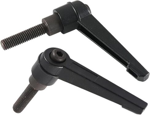 M5-M16 Male Thread Metal Adjustable Handle Lever 2pcs Black Knobs(M8*63 * 40) in Saudi Arabia