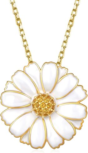 Lily of the Valley Moonstone Necklace for Women 925 Sterling Silver May Birth Flower Necklace Lily of the Valley Decor Jewelry Gifts for Women in Kuwait