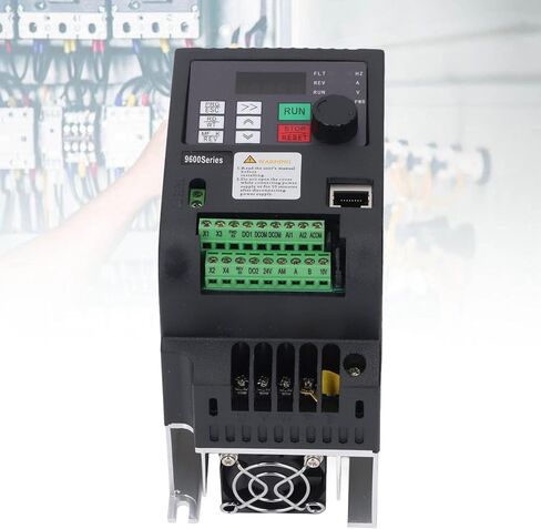 Fafeicy 0.75KW Variable Frequency Drive 8.4A Vector Frequency Inverter Converter with Efficient Cooling System Safety Features for Automation Equipment PID Control in Saudi Arabia
