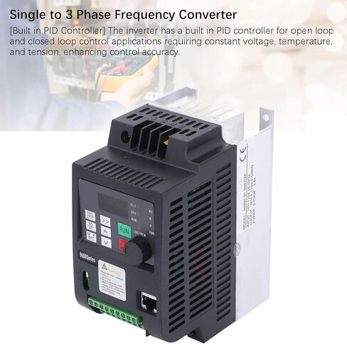 Fafeicy 0.75KW Variable Frequency Drive 8.4A Vector Frequency Inverter Converter with Efficient Cooling System Safety Features for Automation Equipment PID Control in Saudi Arabia
